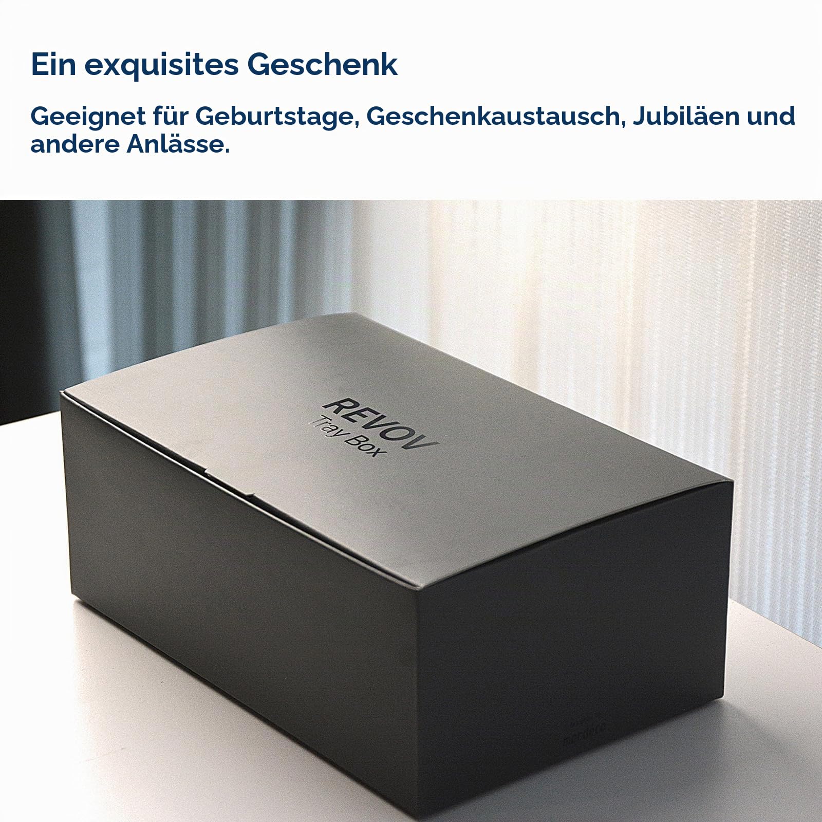 mordeco REVOV Tablett-Box, EDC Valet Tray Box mit authentischem Holz-Magnet-Drehdeckel, Büro-Schreibtisch-Organizer, Bürobedarf-Organizer, minimalistische Dekoration, EDC-Ausrüstungs-Organizer,