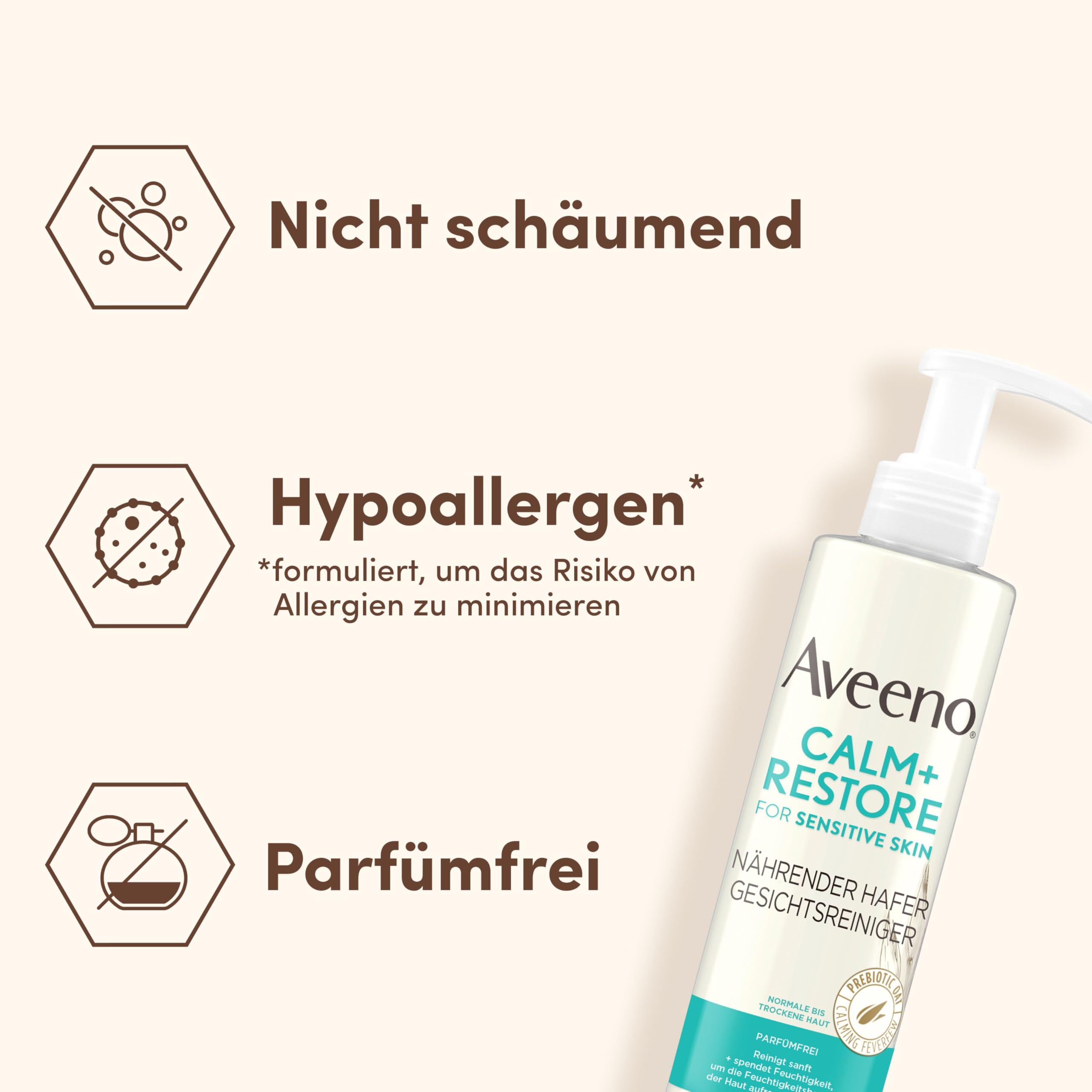 Aveeno Calm+Restore Hautpflege-Set für Empfindliche Haut | Beruhigende Tagespflege, Serum, Nachtcreme und Gesichtsreiniger mit Hafer und Mutterkraut für gestärkte Feuchtigkeitsbarriere