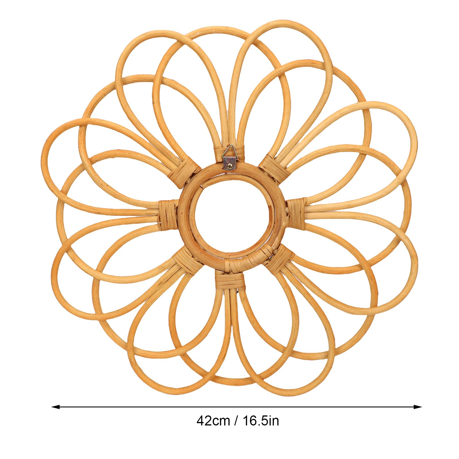 Asixxsix Decoración de Pared de Ratán, Arte Colgante de Pared de Flores de Ratán Retro Tejido a Mano con Patrones Intrincados, para Sala de Estar, Dormitorio, Cafetería, Pasillo