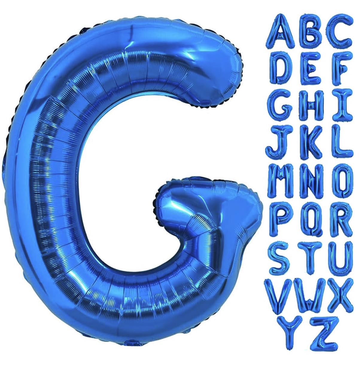 40 Inch Blue Letter G Balloons Alphabet G Letter Balloons Foil Mylar Big Letter Balloons for Birthday Party Anniversary New Year Graduation Wedding