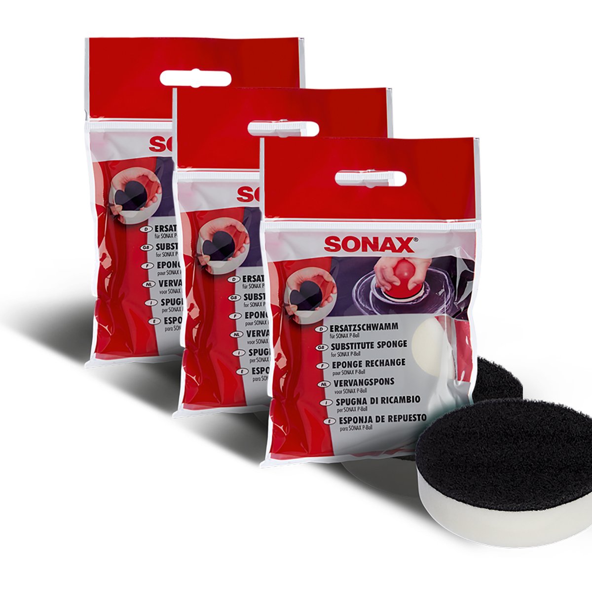 3x Sonax P Ball 04172410 Replacement Sponge Pack of 1