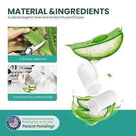 Welnove Gel Toe Cap and Protector - Silicone Toe Covers - Toe Cushions for Pain Relief, Missing or Ingrown Toenails, Corns, Calluses, Blisters - Infused Aloe Vera Extract (8 Small, Clear)