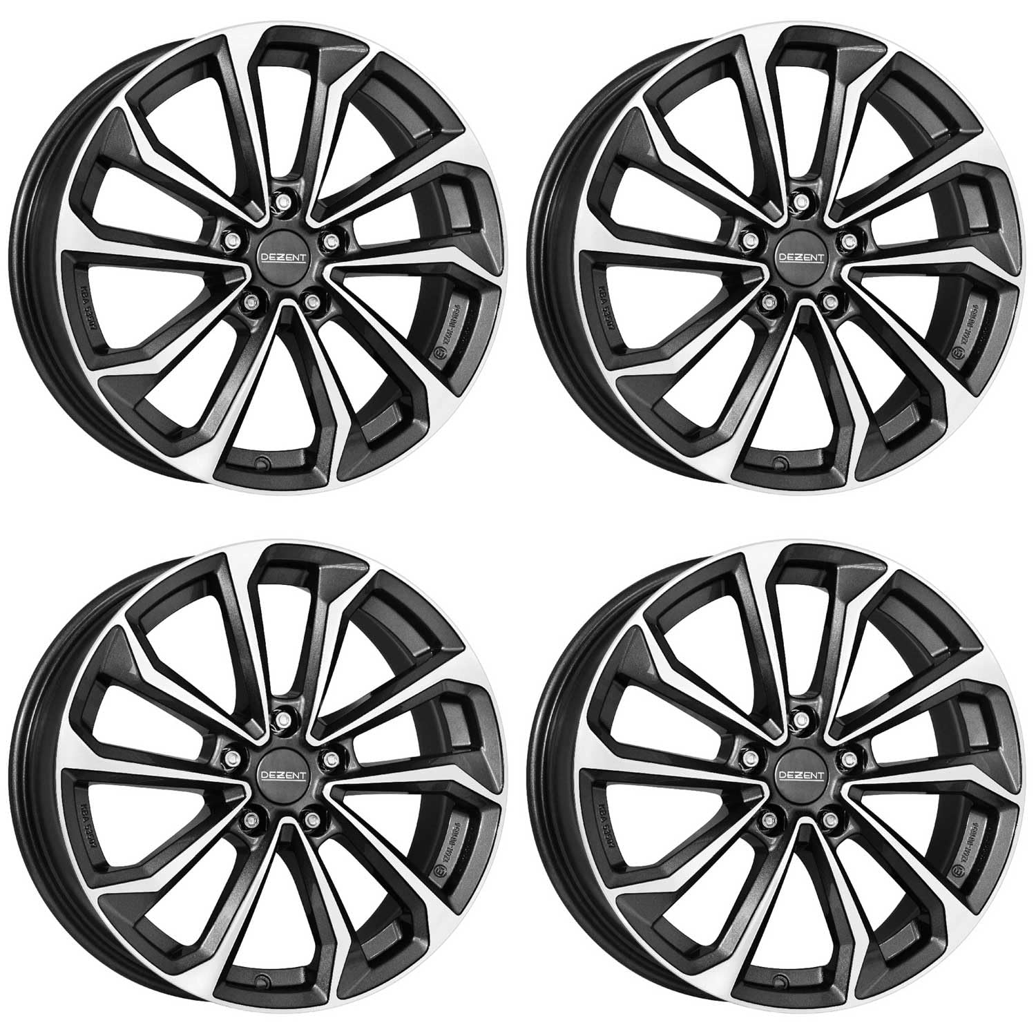 4x Dezent cerchi in alluminio KS dark 7.0Jx17 ET43,50 5x114,3