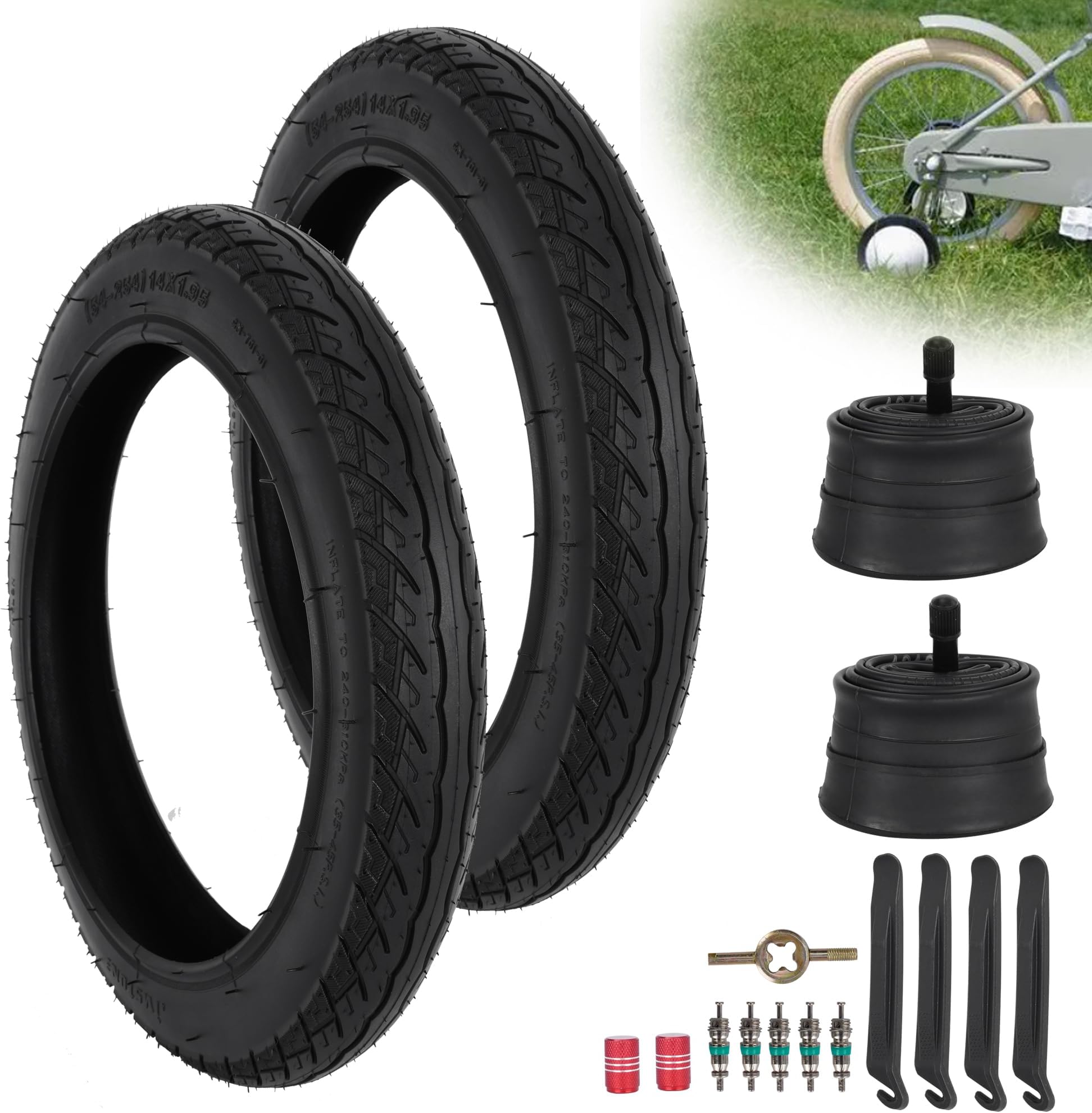 14 x 1.95 bike tire Clearance