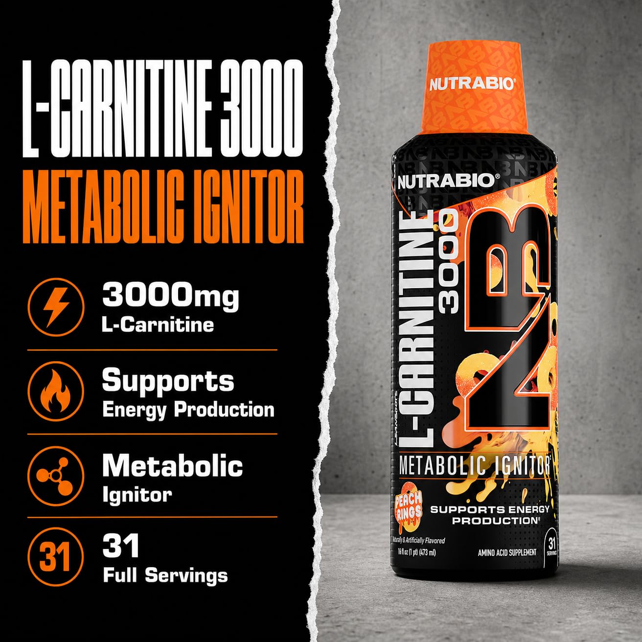 nutrabio l-carnitine liquid shots NutraBio L-Carnitine Liquid Shots 3000mg⚡ Convenient, powerful, and made to  support your active lifestyle. A quick liquid shot designed to help fuel  performance and keep you moving 💪🔥 ✔️ 3000mg L-Carnitine per main image 0