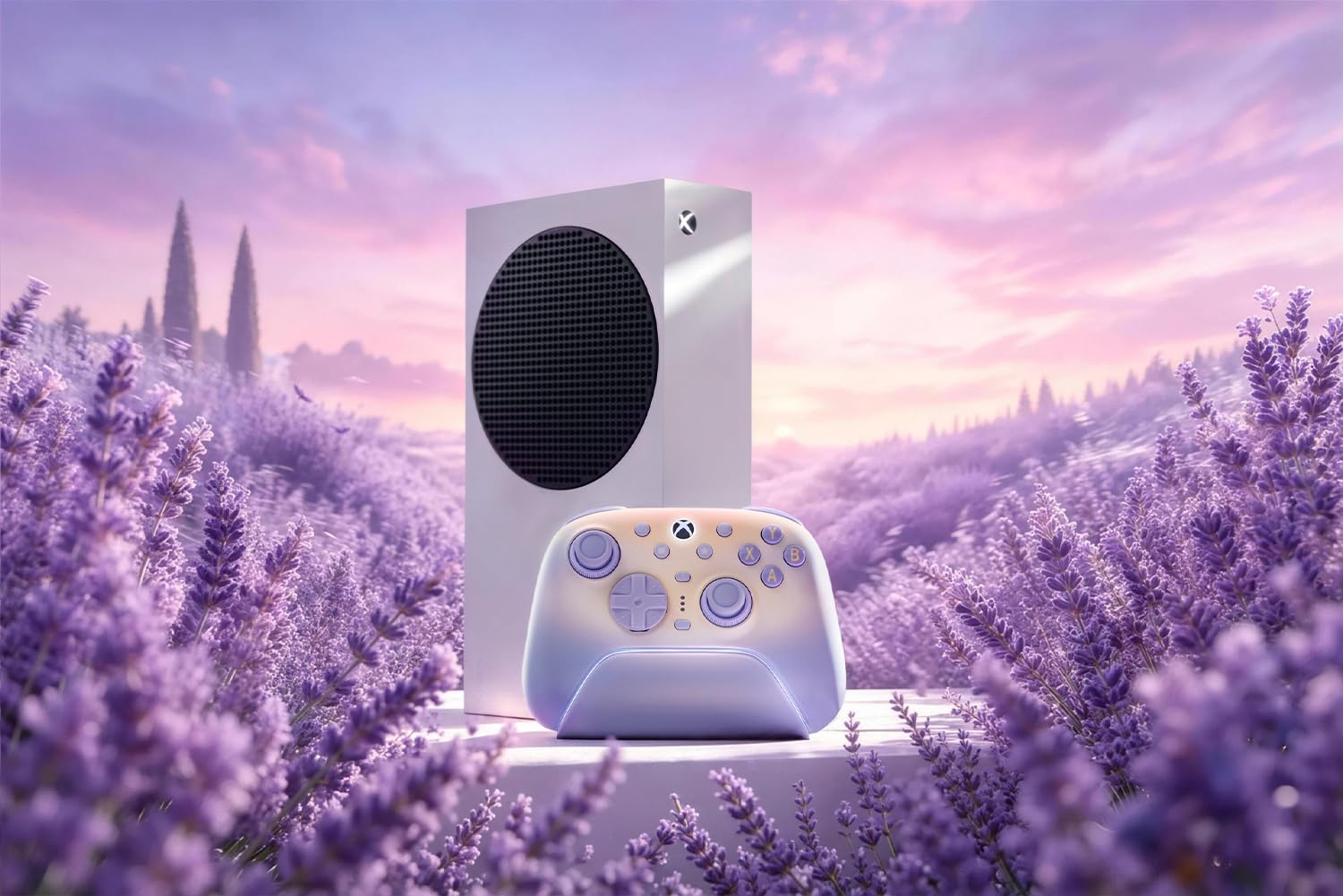 8BitDo Ultimate 3 Wireless Controller for Xbox Series X|S, Xbox One, PC, Android, Apple - 2.4G for Xbox & PC, Force Ring TMR Joysticks, Hall Triggers with 2 Stops -Officially Licensed (Lavender Dusk)