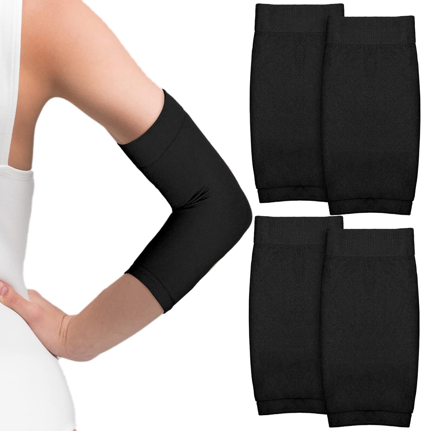 Lifera 1 pair half arm cotton sleeve for men and women (1 pair - Universal size) [color depends on availability]-picture-17