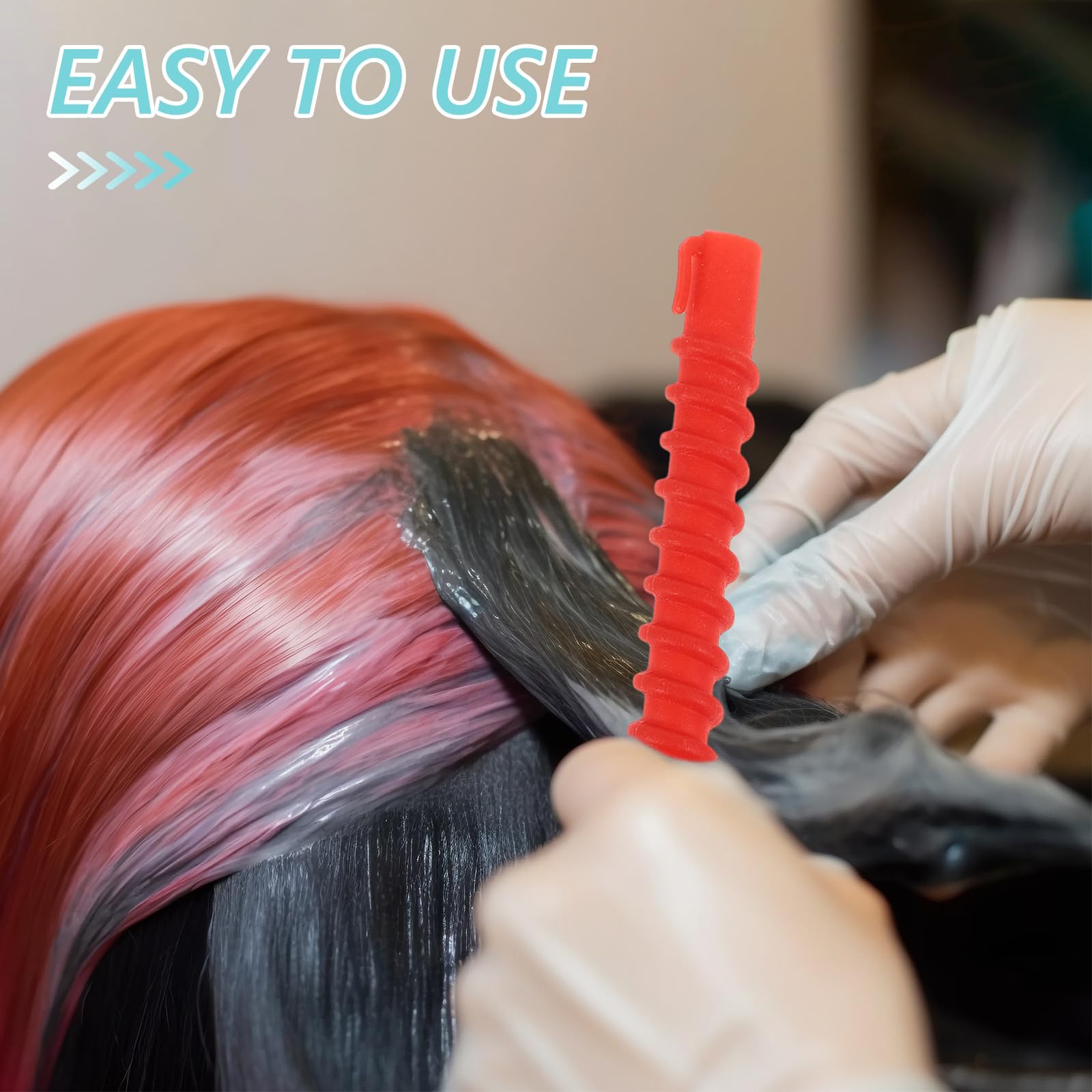 Dauerwellenwickler Spiralstäbe 60 Stück aus Kunststoff Mittlere Größe für Langes Haar Geeignet für Verschiedene Styling Techniken und Haarpflege Zufällige Farbe