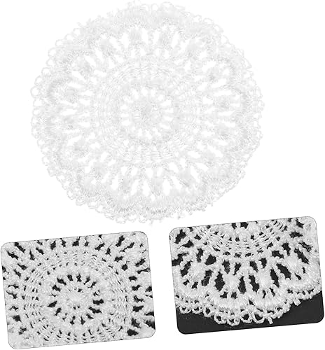 Miniatura 8 de YARNOW Juego de 12 manteles para casa de muñecas en miniatura, mantel de encaje, mini juguete para niños, mini casa, cubierta de mesa en miniatura,