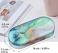 Vista 37 de Fintie Funda para lentes de contacto 2 en 1 y funda para gafas, soporte de viaje portátil de doble cara para lentes con espejo integrado, pinzas