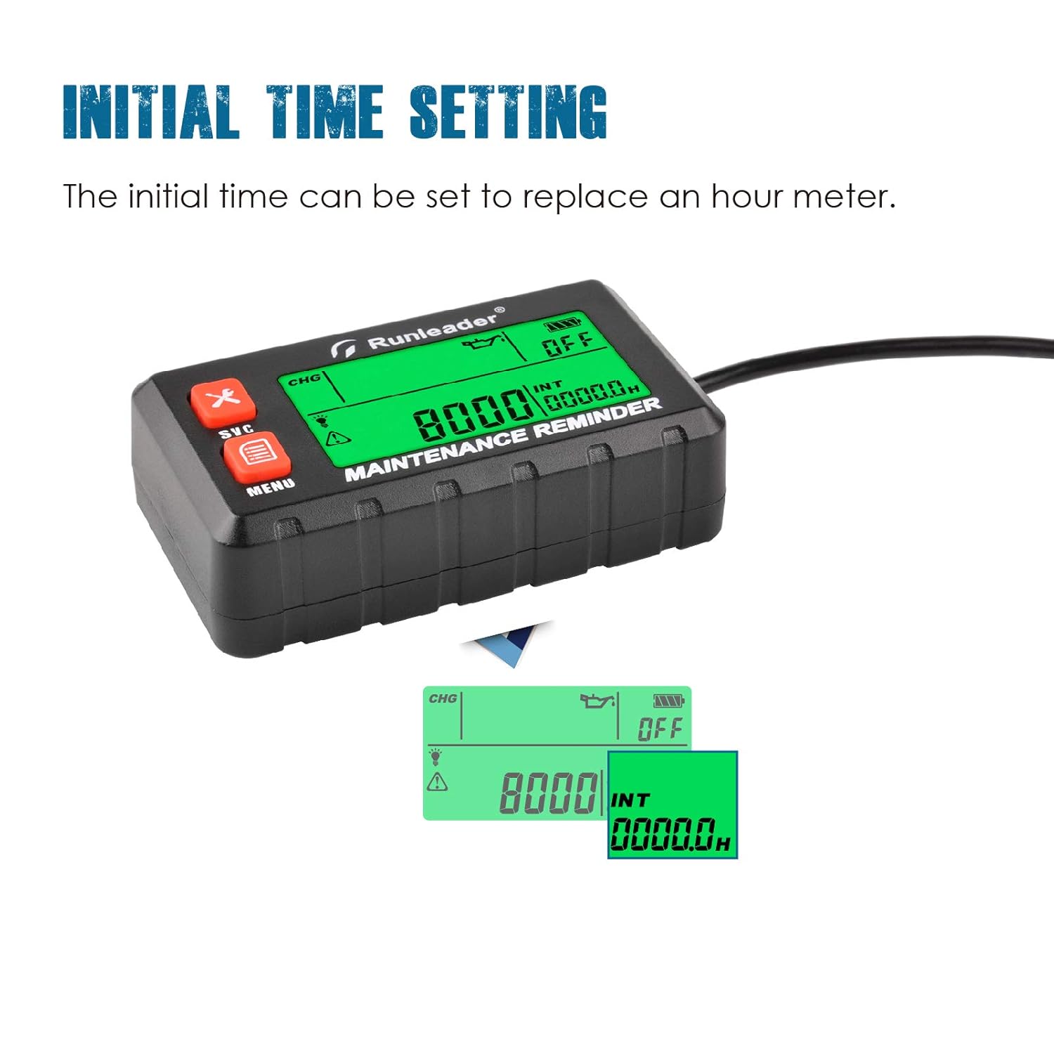 Exclusive Discount 80% Offer Runleader Digital Self Powered Hour Meter Tachometer,RPM Alert, Multiple Maintenance Reminders,Backlights Display & Selection for Lawn Mower Generator ATV Outboards Snowblower Motorcycle