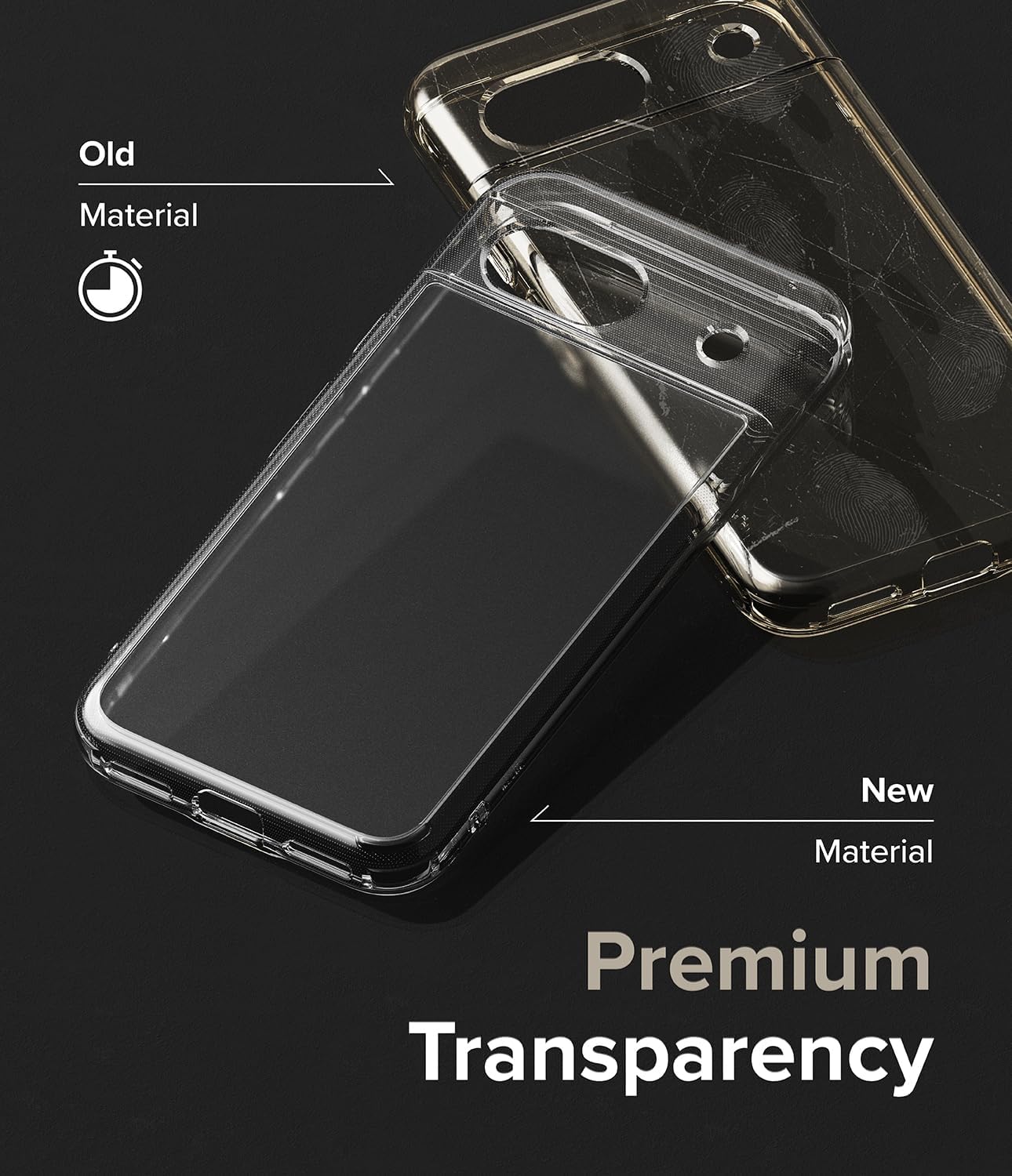 Ringke Fusion Case Compatible with Google Pixel 8a [Matte Clear] + Dual Easy Film Compatible with Google Pixel 8a