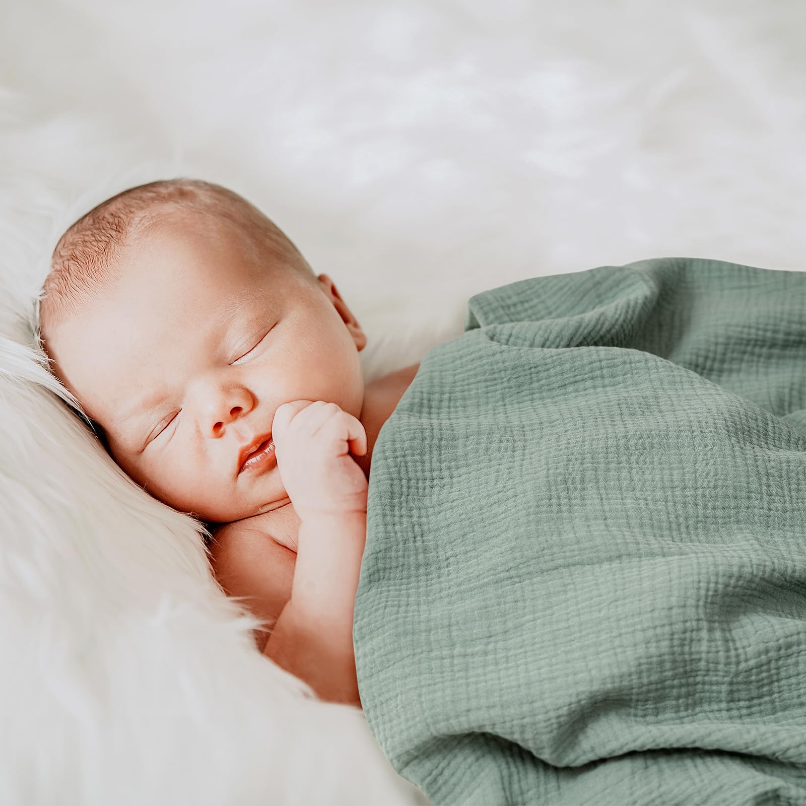 GLLQUEN BABY Mantas de muselina para niñas y niños, paquete de 4, mantas de bebé para niñas y niños, manta para envolver recién nacidos, unisex, esencial para bebés, lista de deseos y regalo