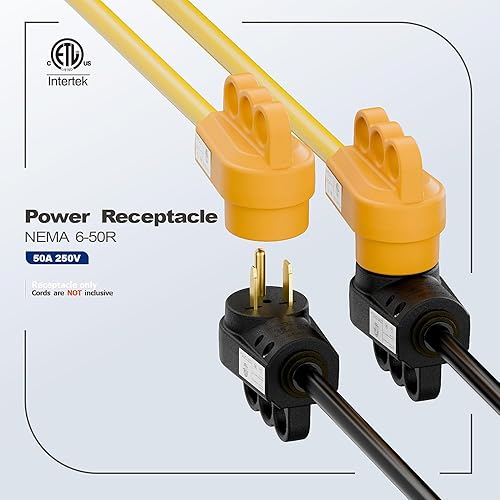 Miniatura 4 de Receptáculo de soldador hembra Nema 6-50R, enchufe de 3 clavijas ETL de 50 A