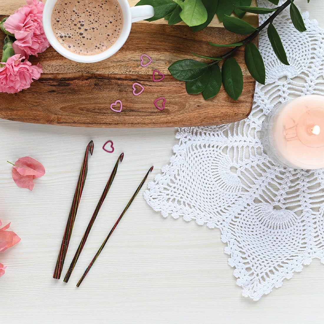 KnitPro KP20703 Symphonie Single Fine Knitting Crochet Wood Multi-Coloured 17 x 1 x 11 cm