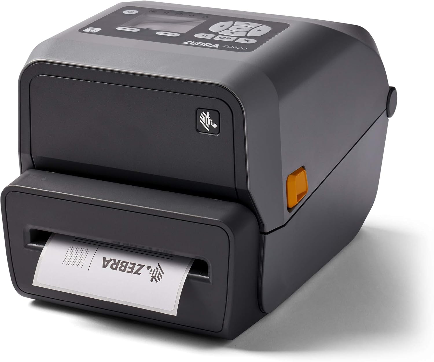 ZEBRA ZD620t Thermal Transfer Desktop Printer with LCD Screen 203 dpi Print Width 4 in Ethernet Serial USB Cutter Preinstalled ZD62142-T21F00EZ