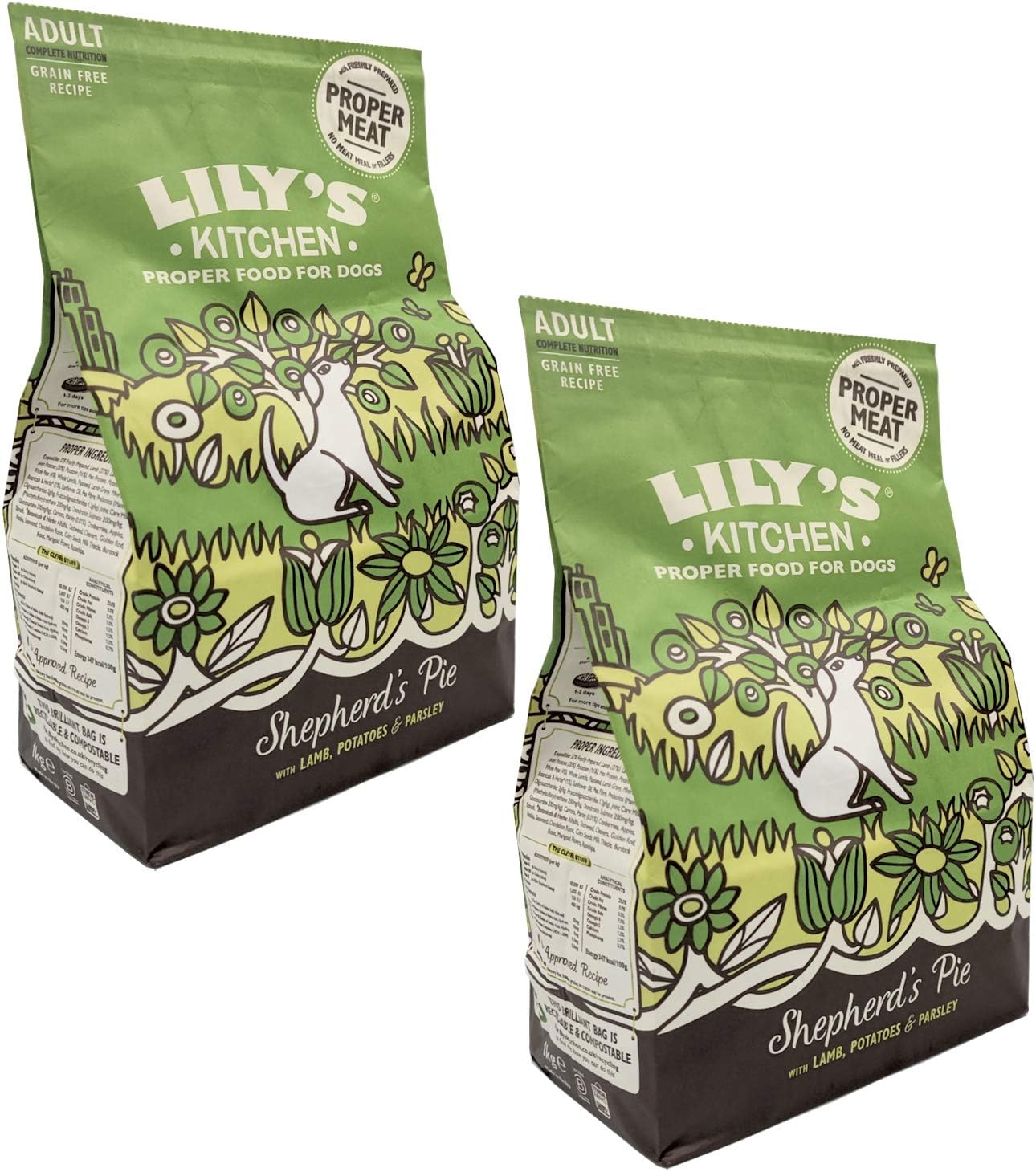 Lily's Kitchen Dry Dog Food Lovely Lamb (1Kg) - Pack of 2