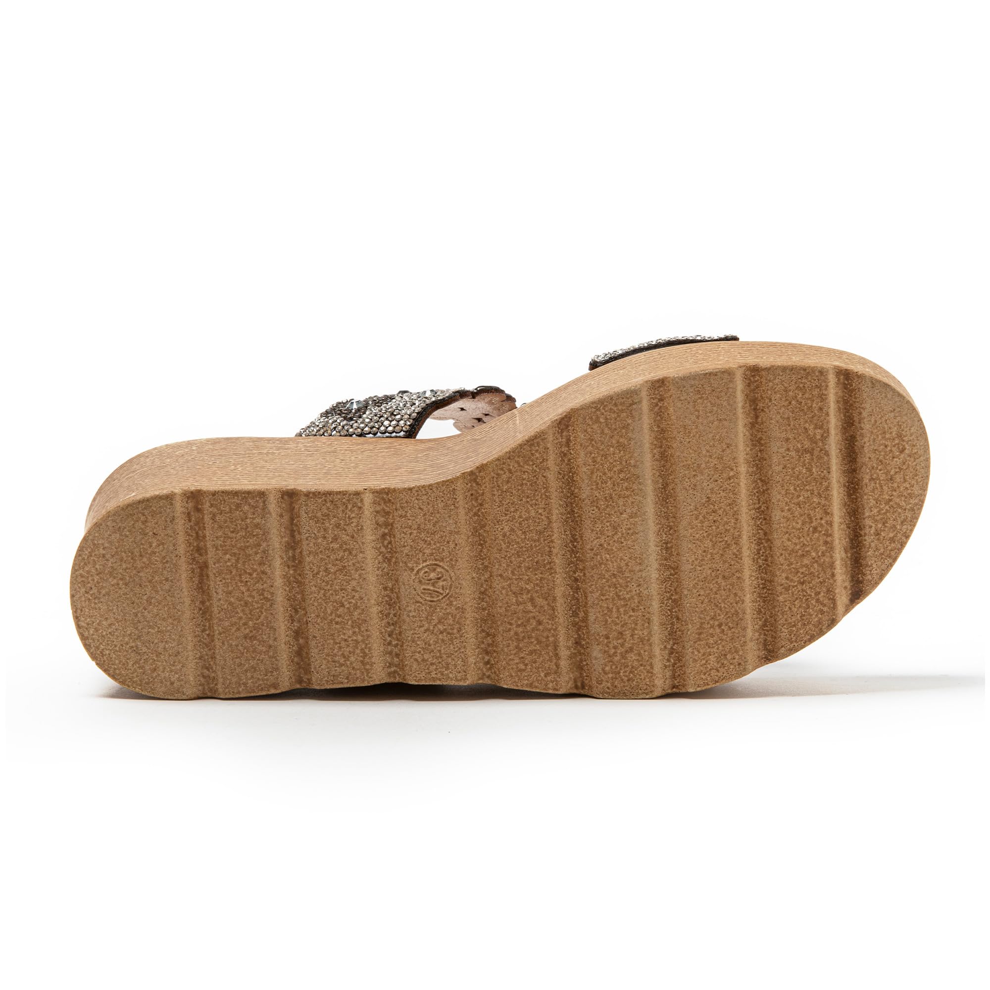 JOMIX Ciabatte Moda Donna Zeppa Estive Sandali Fiori Strass Eleganti Comode Sabot Piattaforma Mare Casa Vacanze Antiscivolo Leggere