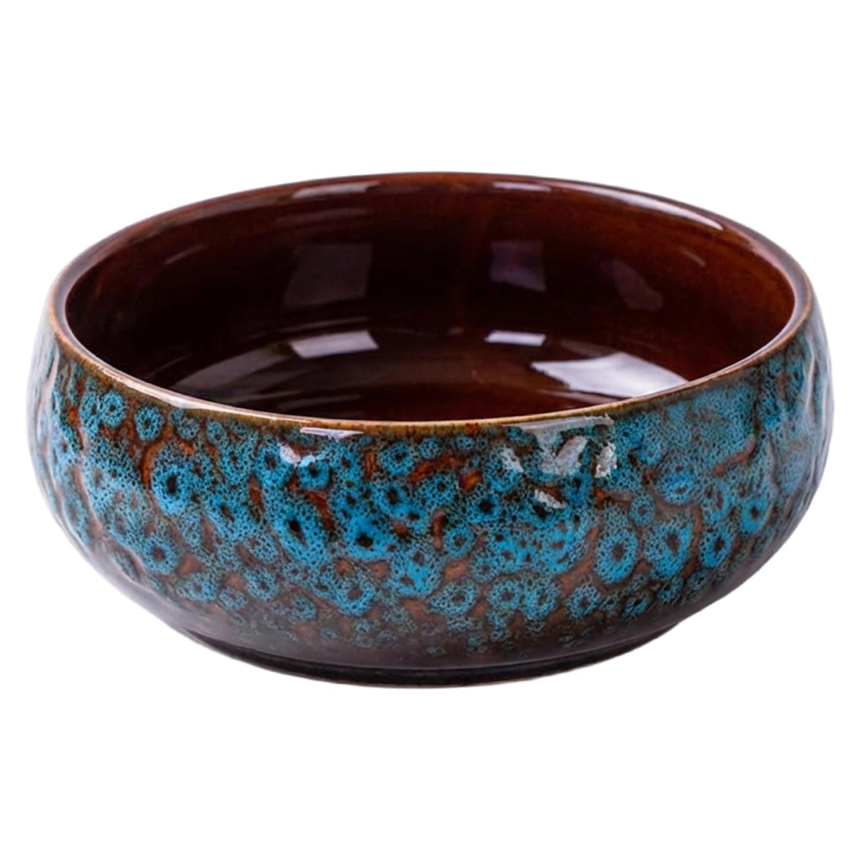 Latemeia Lotus Bowl Planter, 6.4inch Glaze Ceramic Lotus Bowls, Water Plant Pot for Succulents, Aquatic Plants, Home, Garden Decorations