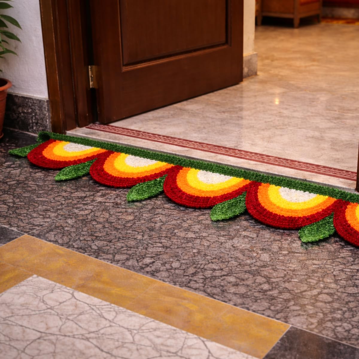 Umbra Patti Door Rangoli | Decorative Doorstep Rangoli Patti for Diwali & Festivals | Traditional Indian Home Entrance Decoration-image-6