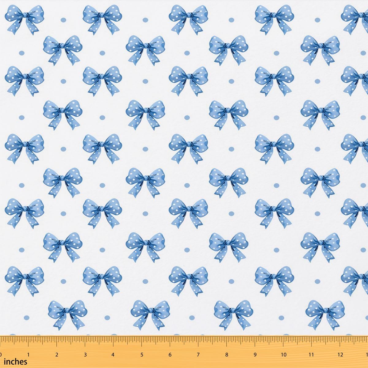 Homemissing Blau Schleife Stoff 276x150cm