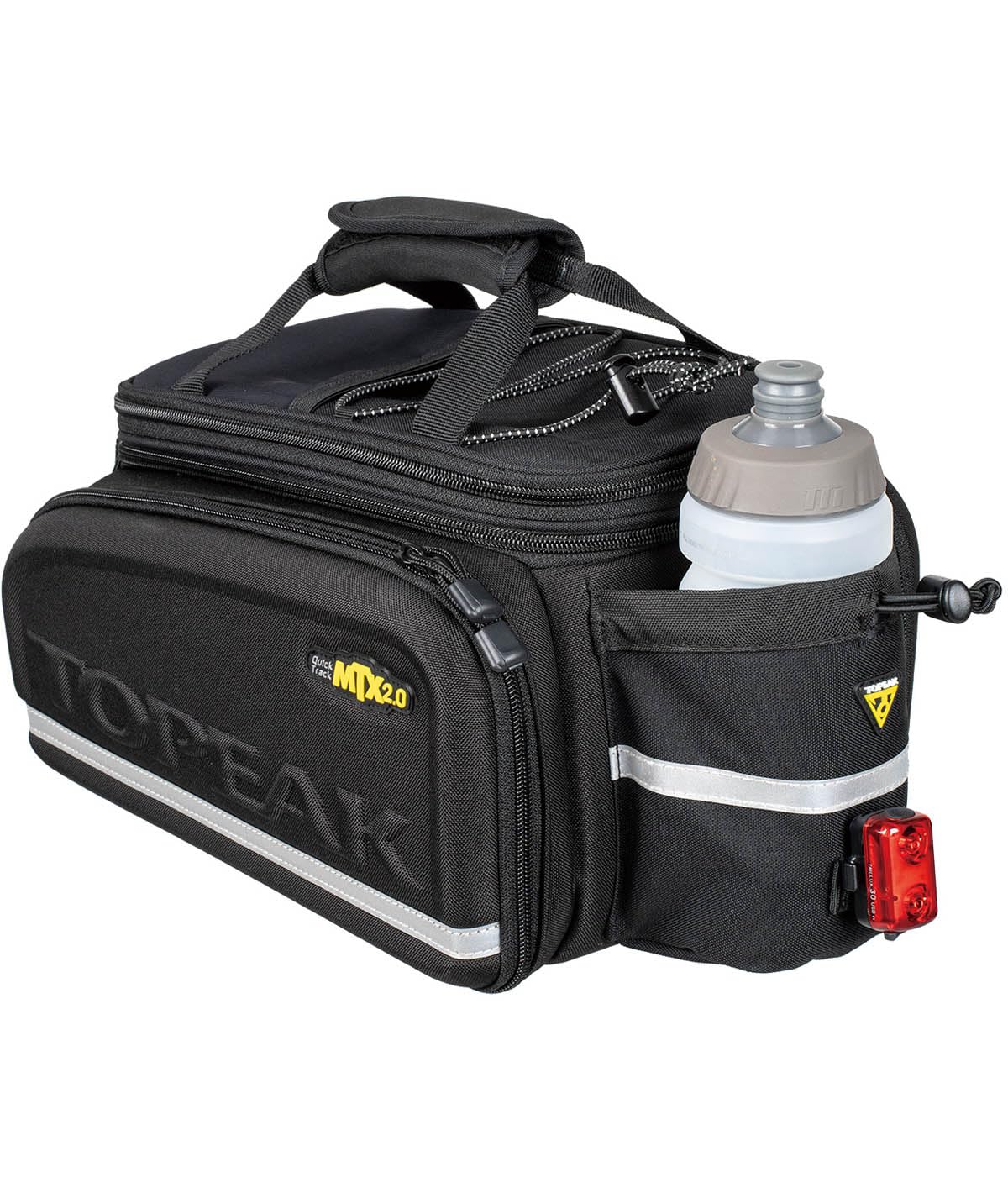 Topeak MTX 2.0 TrunkBag DXP - Bolsa para Maletero de Bicicleta Resistente al Agua con Lados expandibles, Compatible con Todos los estantes MTX QuickTrack 2.0, Color Negro