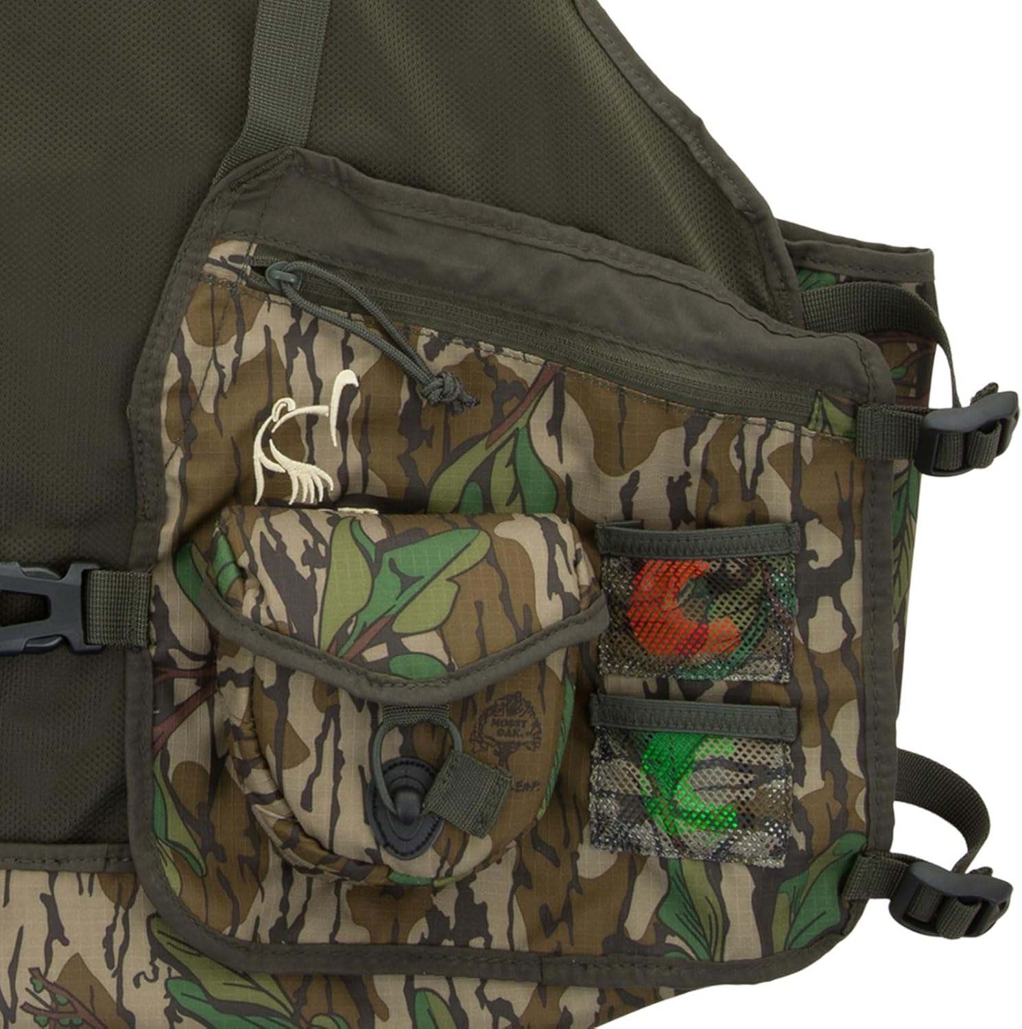 Drake Waterfowl Men's Ol' Tom Turkey Strap Vest - Adjustable Rip-Stop Hunting Vest with Quick-Draw Call Pouches & Safety Flag
