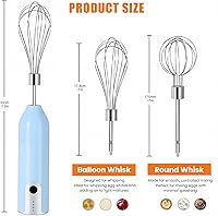 Vista 8 de Batidor de huevos, batería recargable de control inalámbrico eléctrico de múltiples velocidades, batidor de globos para huevos, crema de batido