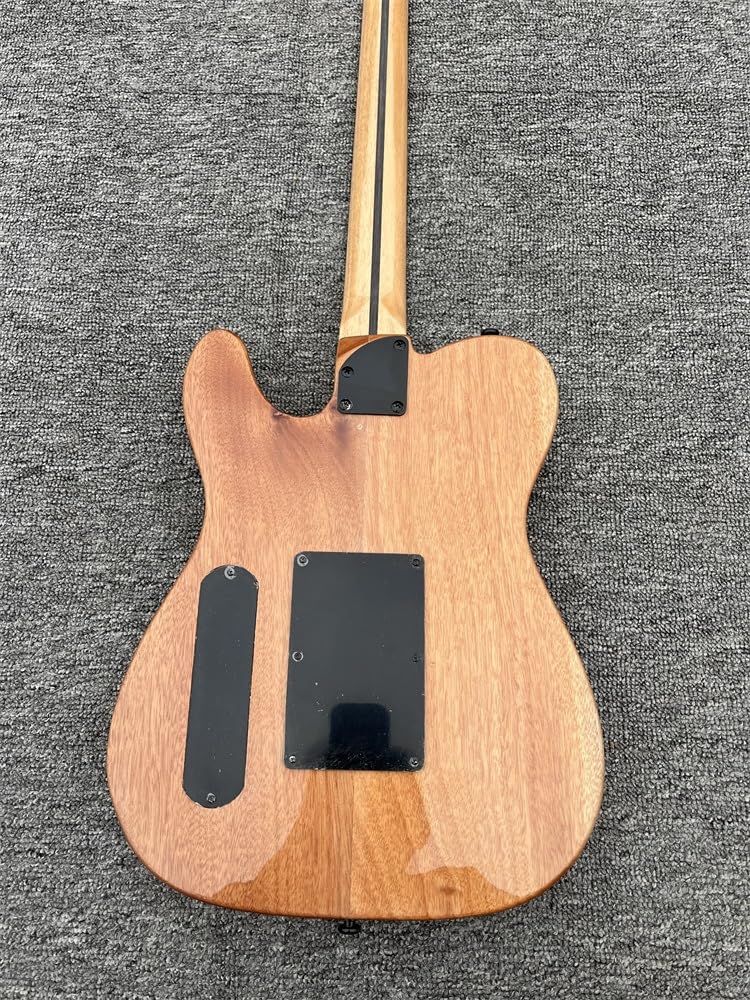 Custom 6-string electric guitar, spruce panel, log color
