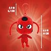 Miraculous Ladybug - Kwami Lifesize Tikki, 5-inch Ladybug Plush Clip-on Toys for Kids, Super Soft Collectible Stuffed Toy with Glitter Stitch Eyes and Color Matching Backpack Keychain (Wyncor)
