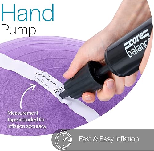 Miniatura 4 de Core Balance Pelota de embarazo con bomba de aire, ideal para yoga prenatal, pilates y ejercicios de maternidad, se dobla como silla de oficina,