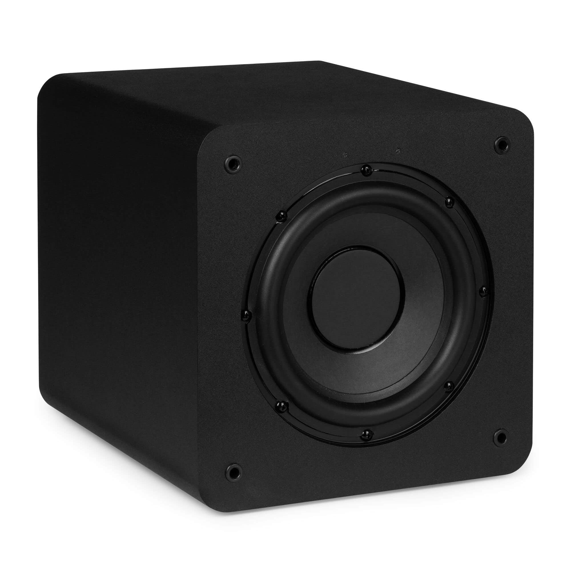 Audizio SW80D Subwoofer attivo - 160 Watt - 8 pollici, potente subwoofer attivo Home Cinema - Per bassi chiari, amplificatori di classe D integrati, riproduzione audio da 60 Hz a 250 Hz