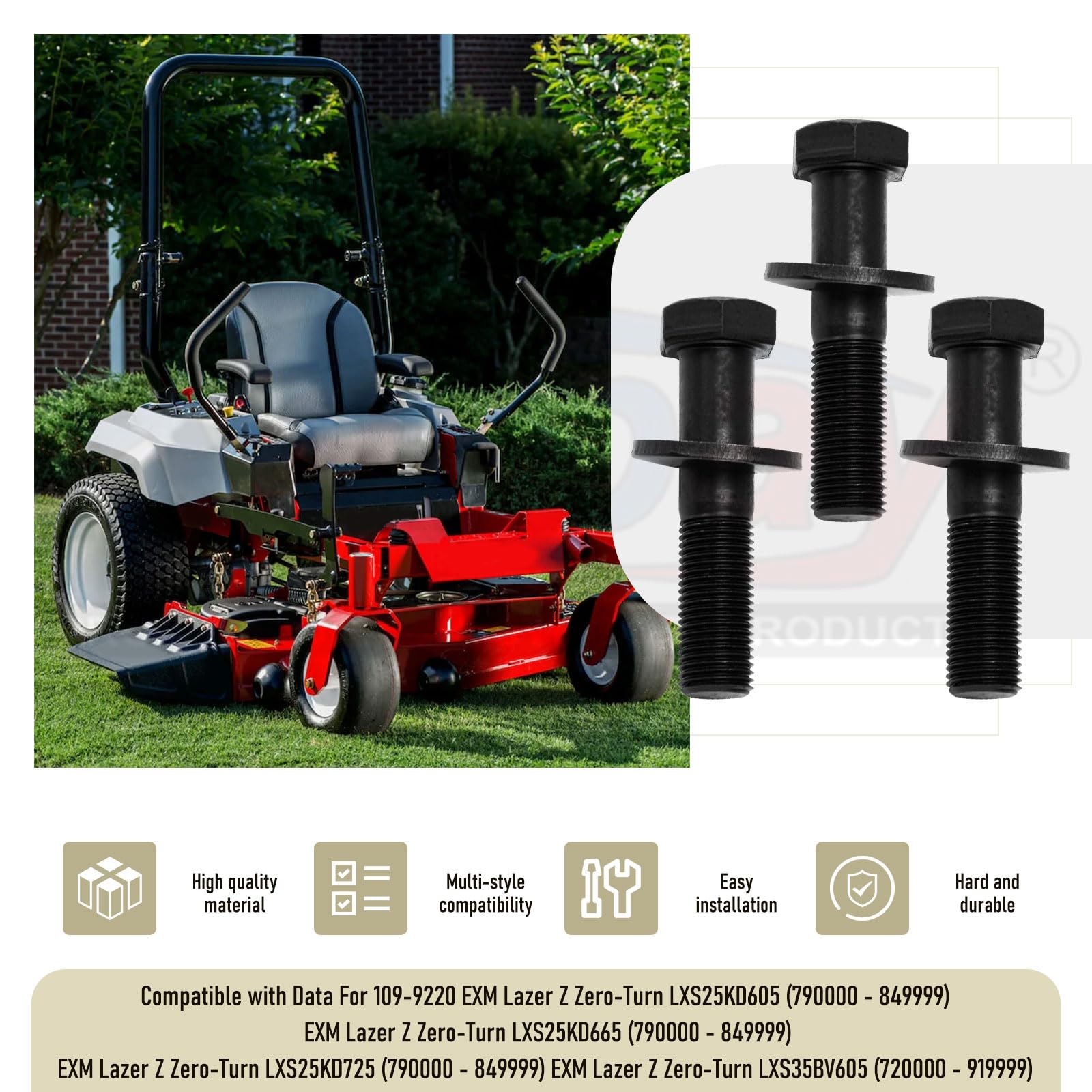 たば　0603 Amazon.com: Toro/Exmark Part # 109-9220 Blade Bolt 3 Pack