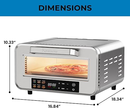 Miniatura 7 de Kenmore horno de pizza interior - hornos eléctricos de encimera personal para cocina y restaurante domésticos, cocina en solitario grande 12"