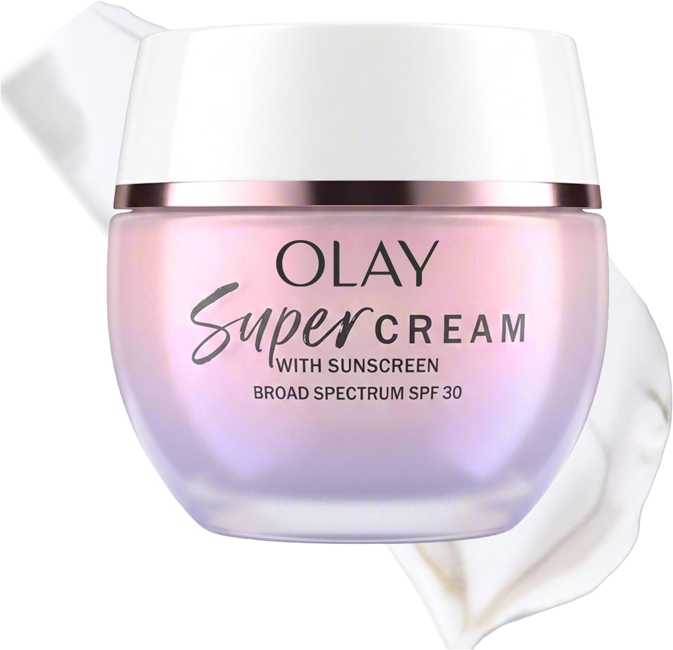 Super Cream with Sunscreen SPF 30, Lightweight Face Moisturizer with Sun Protection, 5-in-1 Skin Care Benefits - Hydrating, Brightening, Firming - Niacinamide, Vitamin C, Collagen Peptide, 1.7 oz