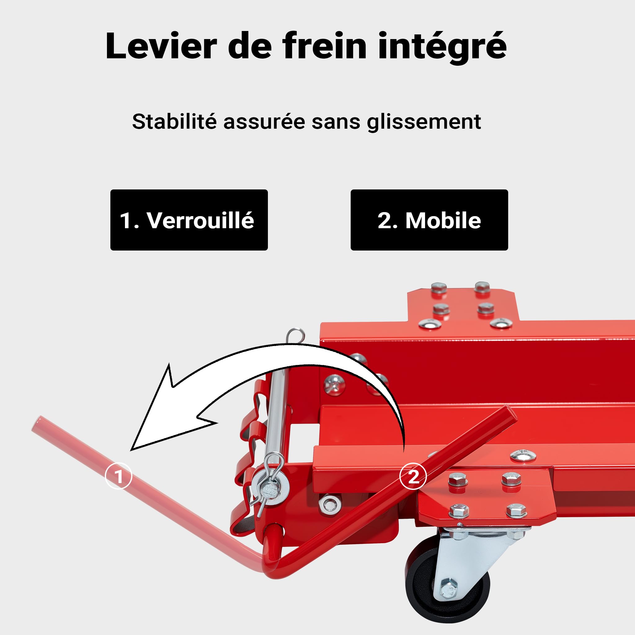Chariot roulant pour moto jusqu’à 570 kg Aide à la manœuvre Range-moto