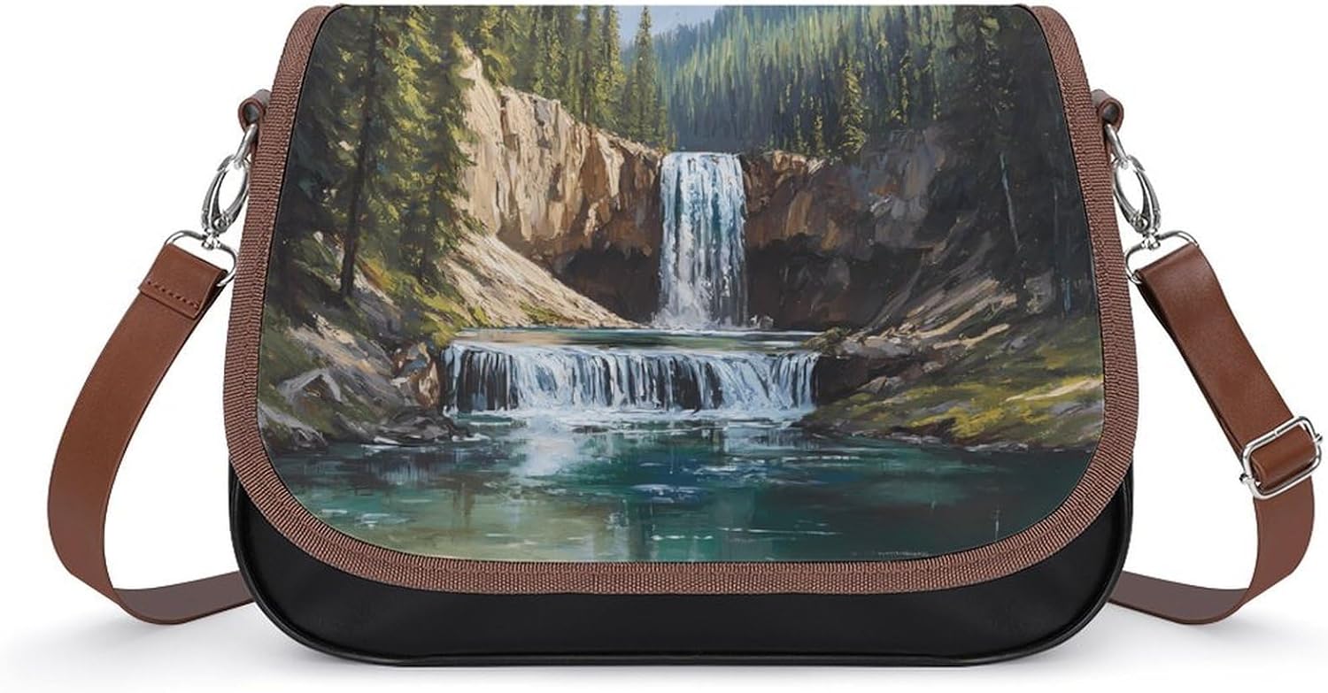 Snow Mountain Melt River Shoulder Bags for Women Tote Handbag Clutch Purse Messenger Bag