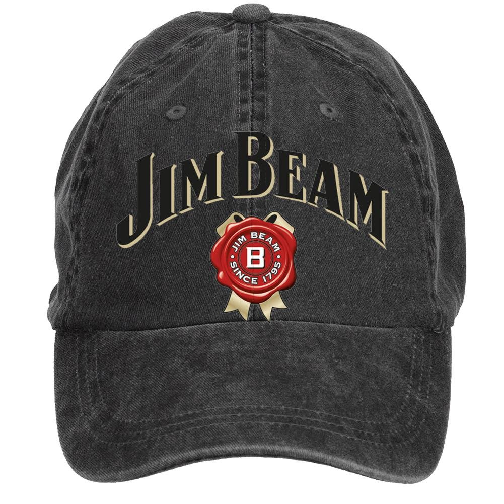 Tcju Geeky Mens Jim Beam Beer Adjustable Retro Custom Baseball Snapback Cap Apparel