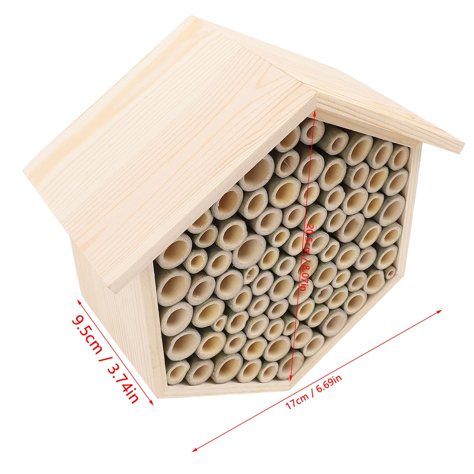 SIXRUN La Casetta per Api in Legno da Esterno Protegge e Attira le Api per La Produzione di Frutta Nei Frutteti