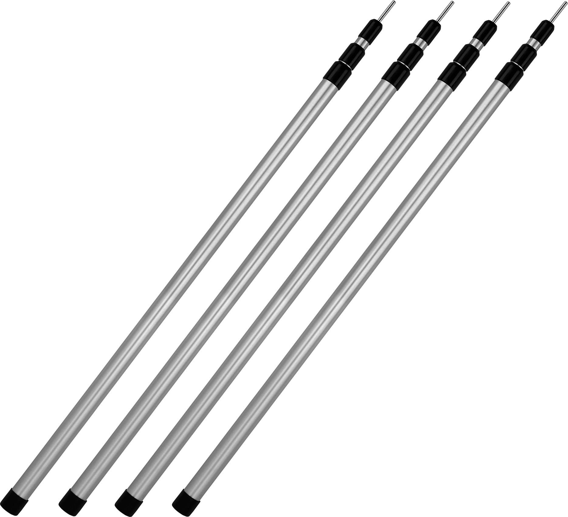 Aufstellstangen Set Teleskopstangen 4, 5 oder 6 Stück Zeltstange aus 6061 Aluminium - Stufenlos Höhenverstellbar Stückzahl 4 M