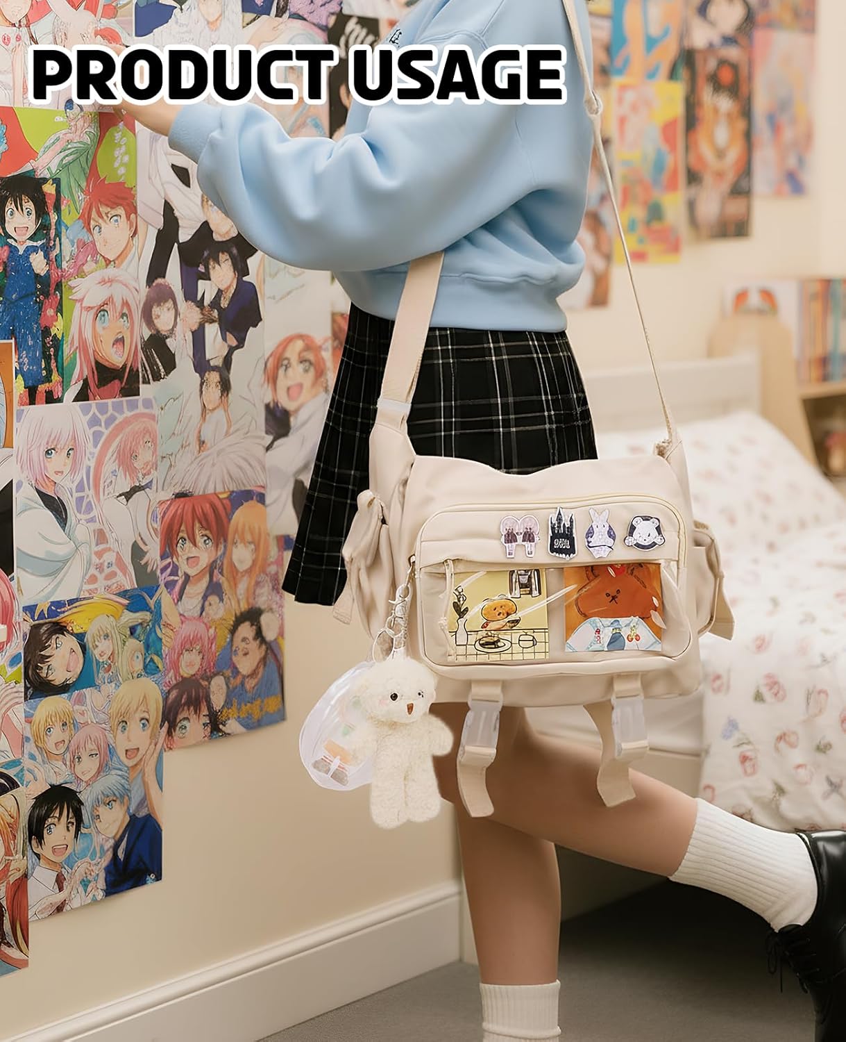 Crossbody Ita Bag, Kawaii Messenger Itabag with Blind Box Display Bag - Image 6