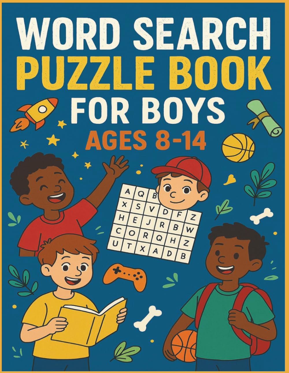 WORD SEARCH PUZZLE BOOK for BOYS: Fun word search puzzles to increase vocabulary, logic and confidence, FOR KIDS 8-14 YEARS