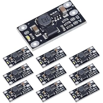 GTIWUNG Pack of 10 Mini Boost Module 3.7 V to 12 V Step-up Boost Power Converter DC Step Up Converter 3.7 V to 5 V 8 V 9 V 12 V Boost Voltage Regulator Power Supply Module