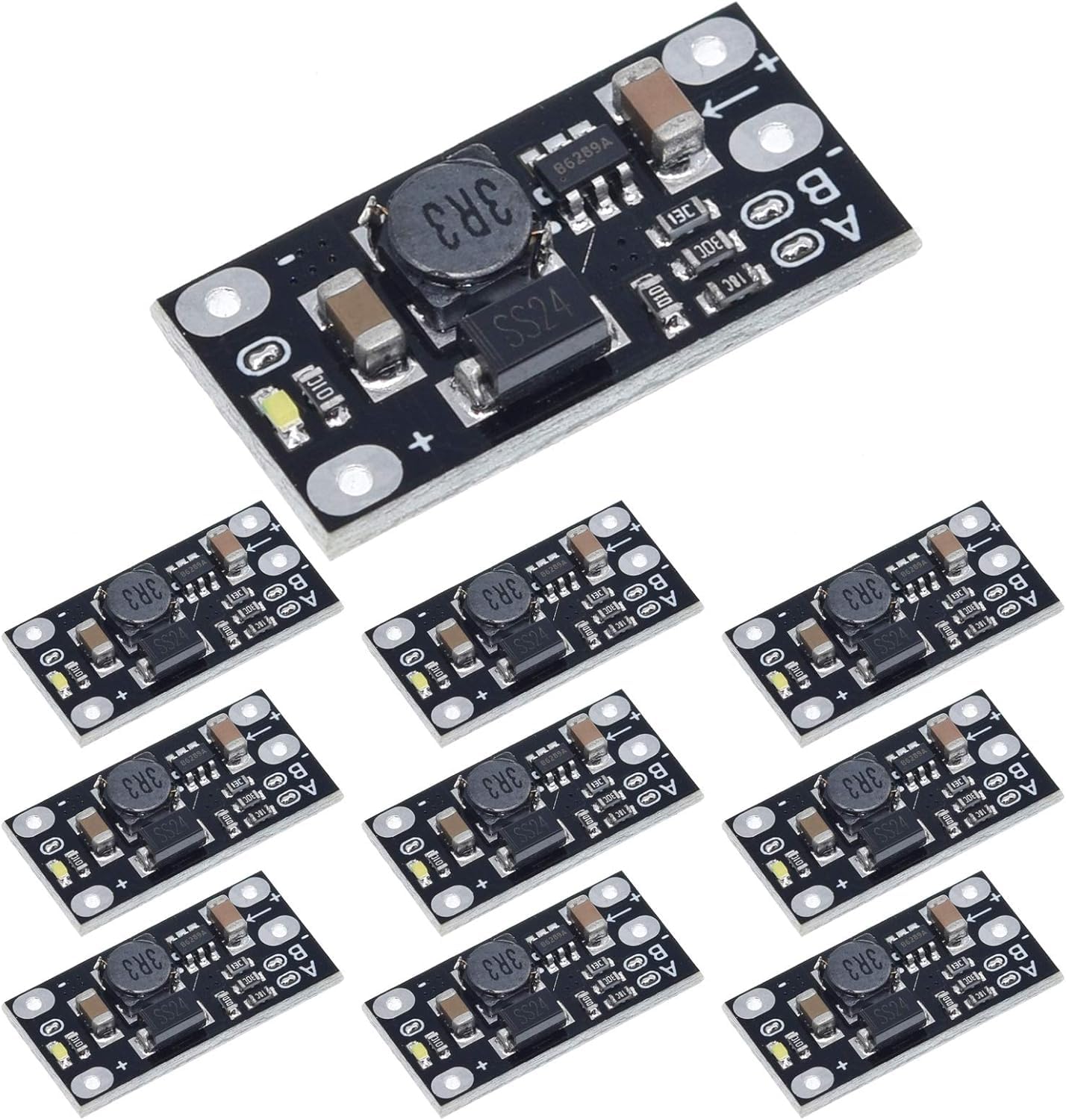 GTIWUNG Pack of 10 Mini Boost Module 3.7 V to 12 V, Step-up Boost Power Converter, DC Step Up Converter, 3.7 V to 5 V 8 V 9 V 12 V Boost Voltage Regulator Power Supply Module-image-24