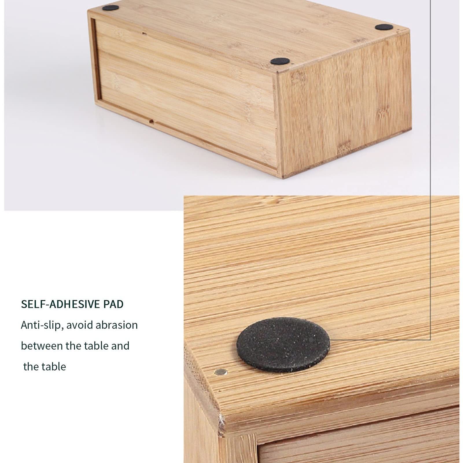 Boite Rangement Bureau avec Tiroirs - Armoire De Rangement Bureau, Petit Organisateur De Bureau, Tiroirs Organisateur Empilables, Boîte De Rangement De Bureau en Bois (Size : 2 Layer)