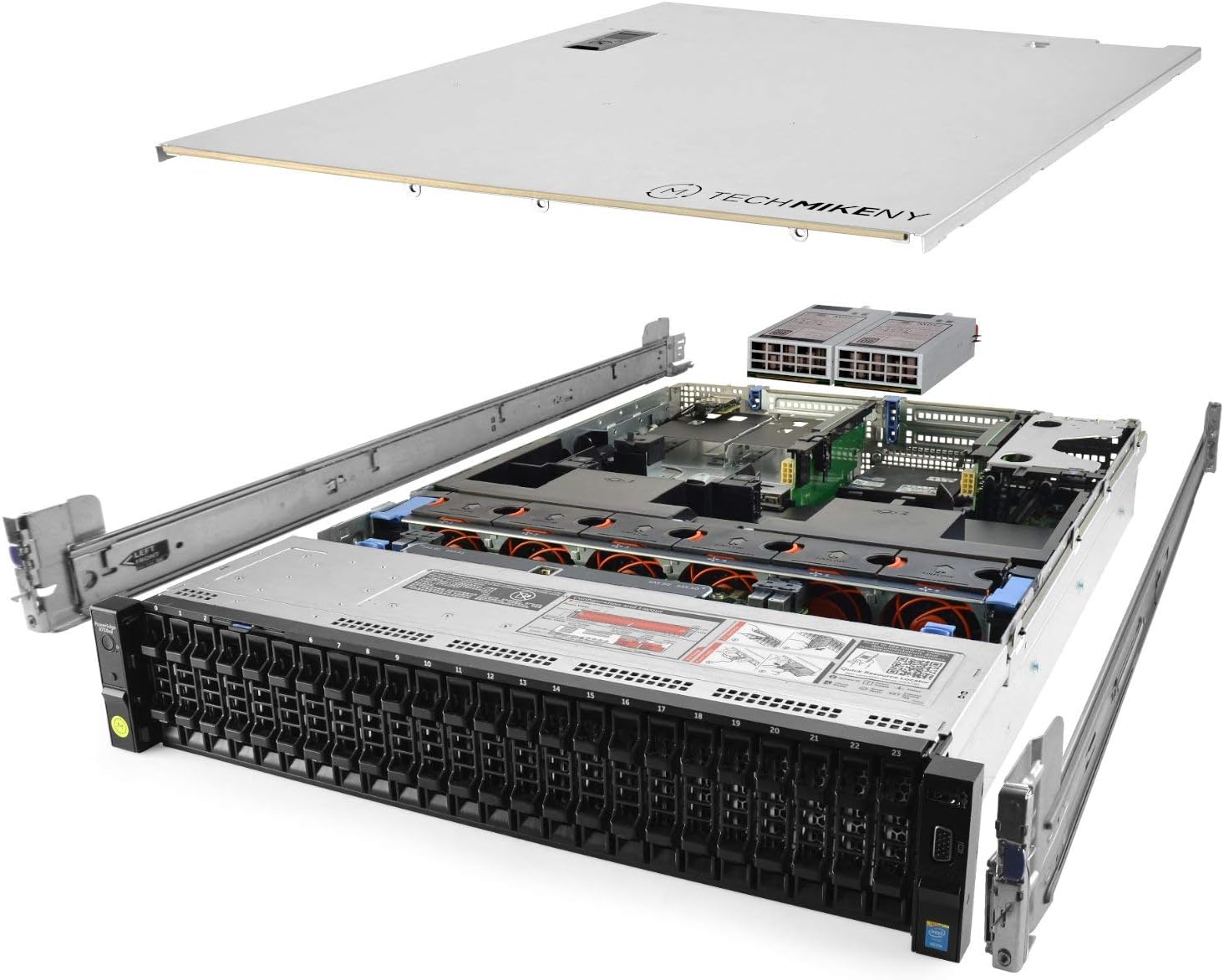 TechMikeNY Server 24-Bay 2X E5-2650v3 2.30Ghz 20-Core 96GB RAM Rails PowerEdge R730xd (Renewed)