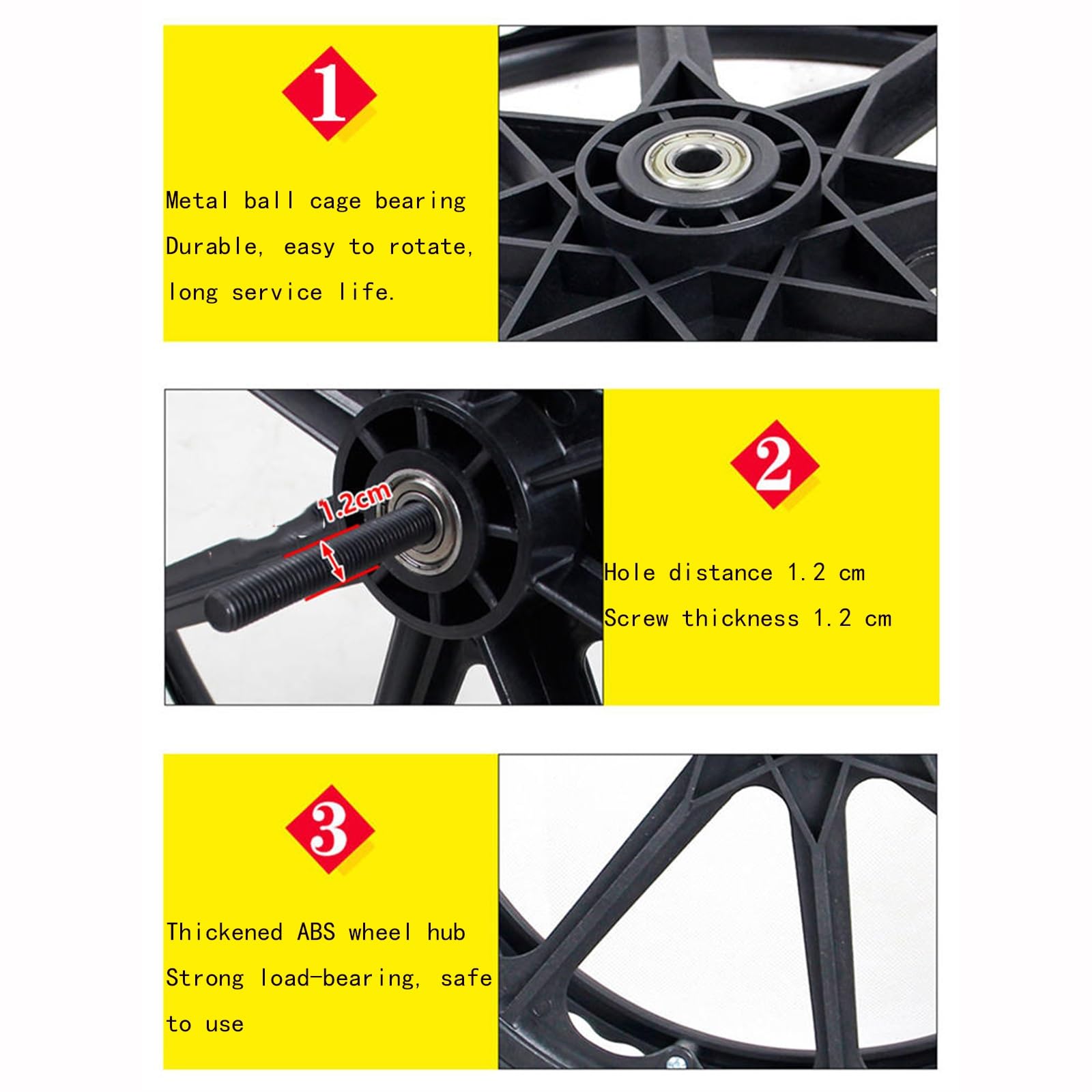 Ruedas traseras for silla de ruedas de 20, 22 y 24 pulgadas, llantas sólidas, ruedas integradas, seguras y duraderas(22 inches)