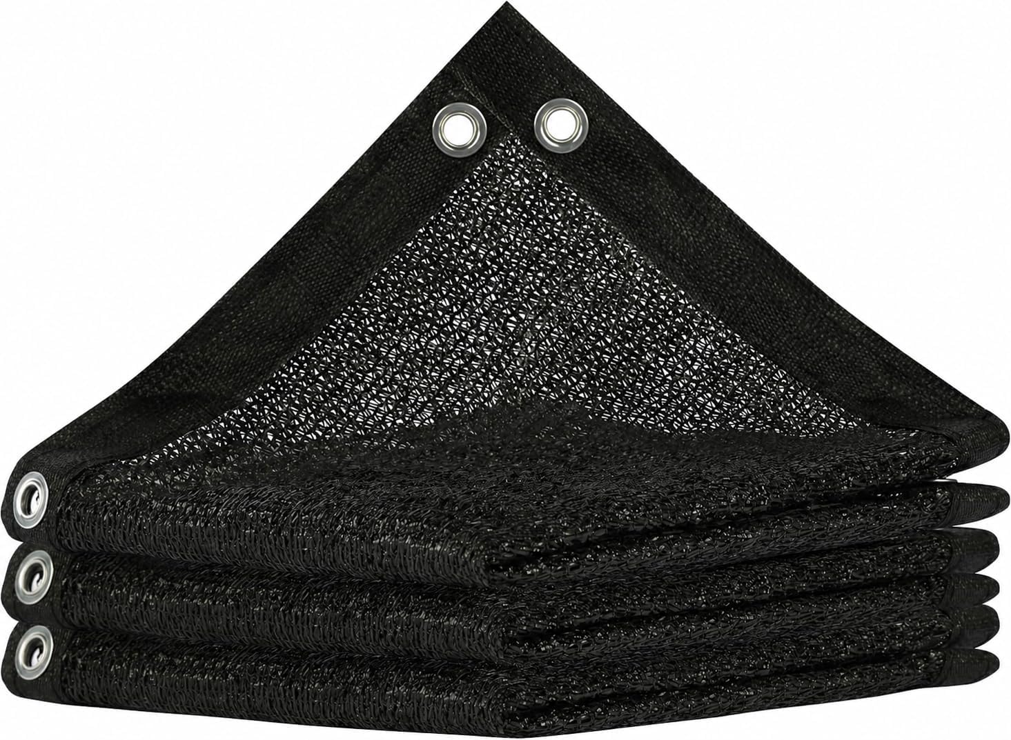 Farm Plastic Supply - Custom 50% Black Shade Cloth - UV Block Garden Shade, Shade Screen, Garden Shade for Greenhouse, Shade Cloth with Grommets (20' x 50')