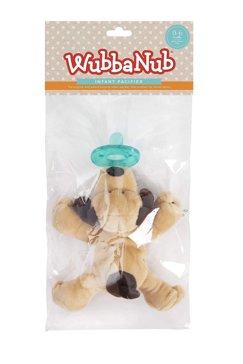 WubbaNub Infant Pacifier - Brown Puppy