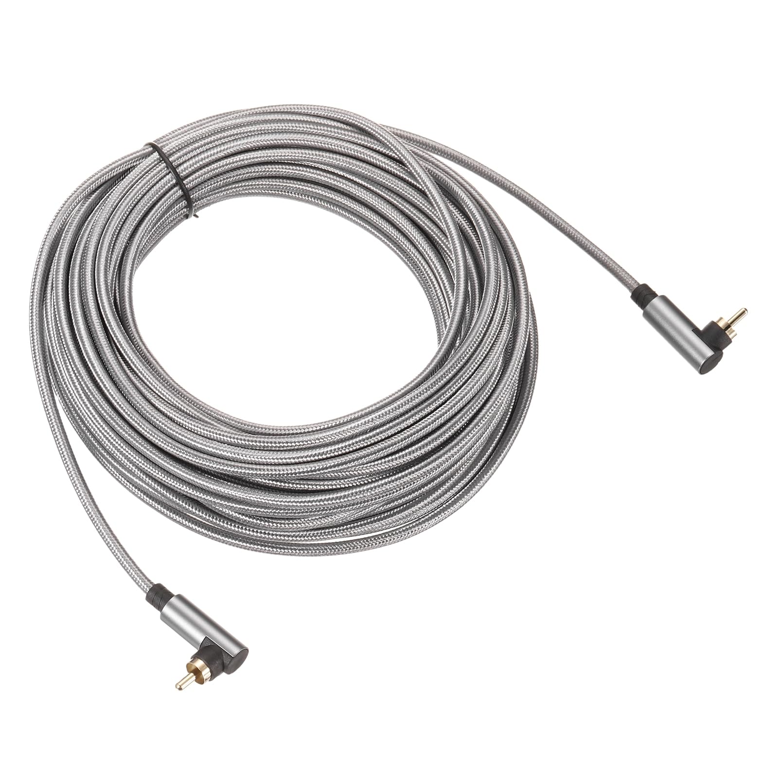 Cable RCA de 90 grados para conectar subwoofer pegado a la pared con largo de 49 pies 5